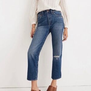 Madewell Straight Leg Jeans - Classic Blue